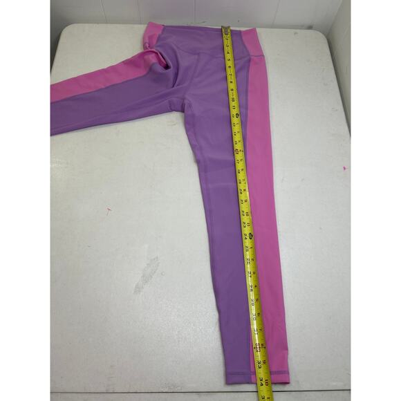 WILO The Label Ribbed Color block Pink and Purple High Rise Leggings Size M - Picture 6 of 6